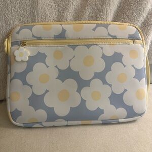 Wandering moon daisy  Laptop Sleeve with Yellow and Blue Design